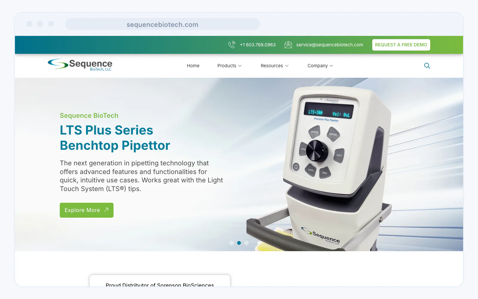 Biotech corporate site — Biotech, United States